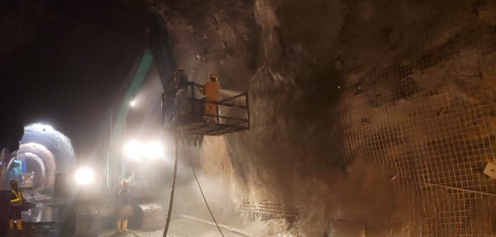 Shotcrete, Bendungan Lau Simene - Medan